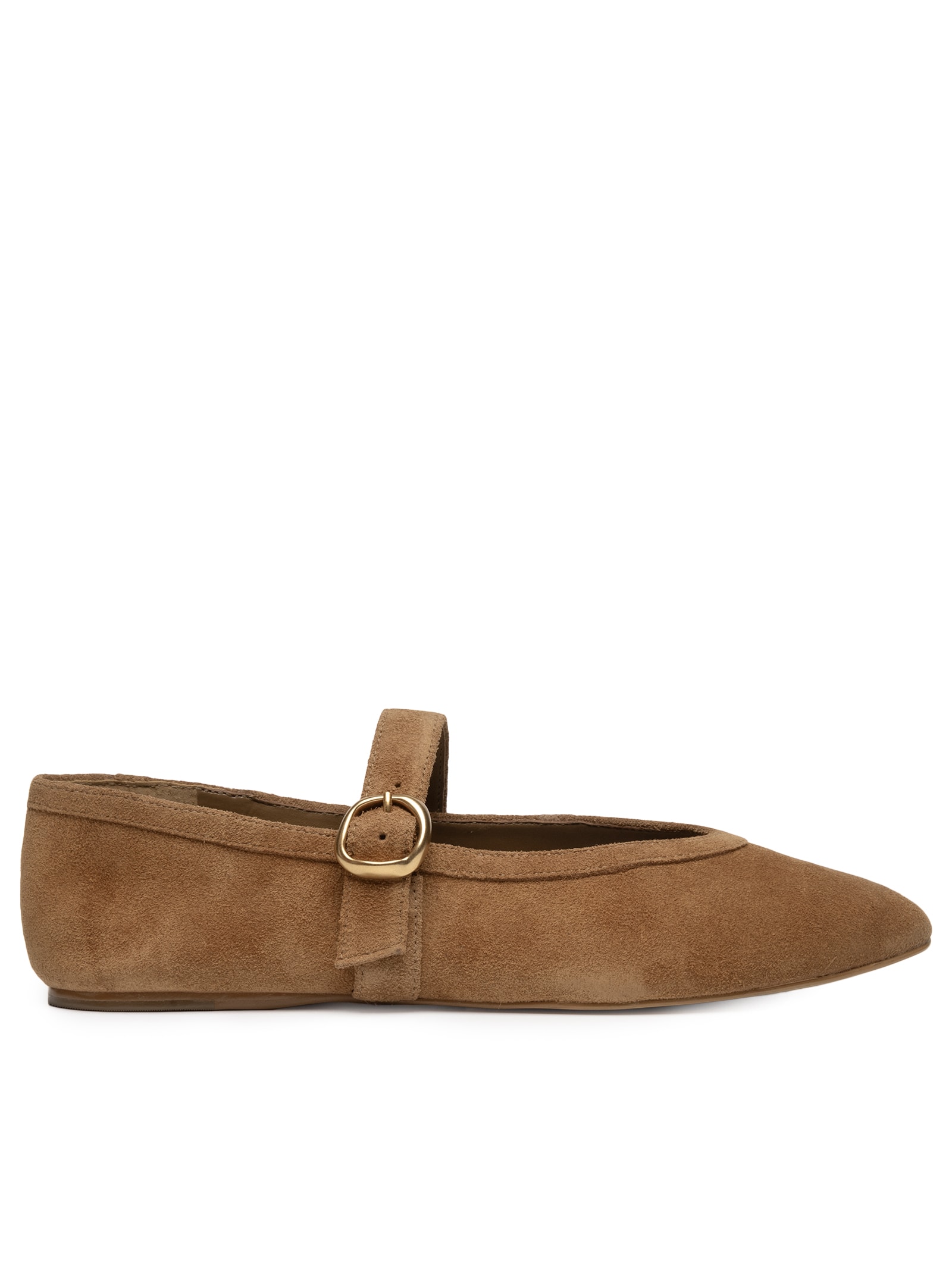 Sapatilha Feminina Bico Redondo Suede Saddle Marrom Carrano