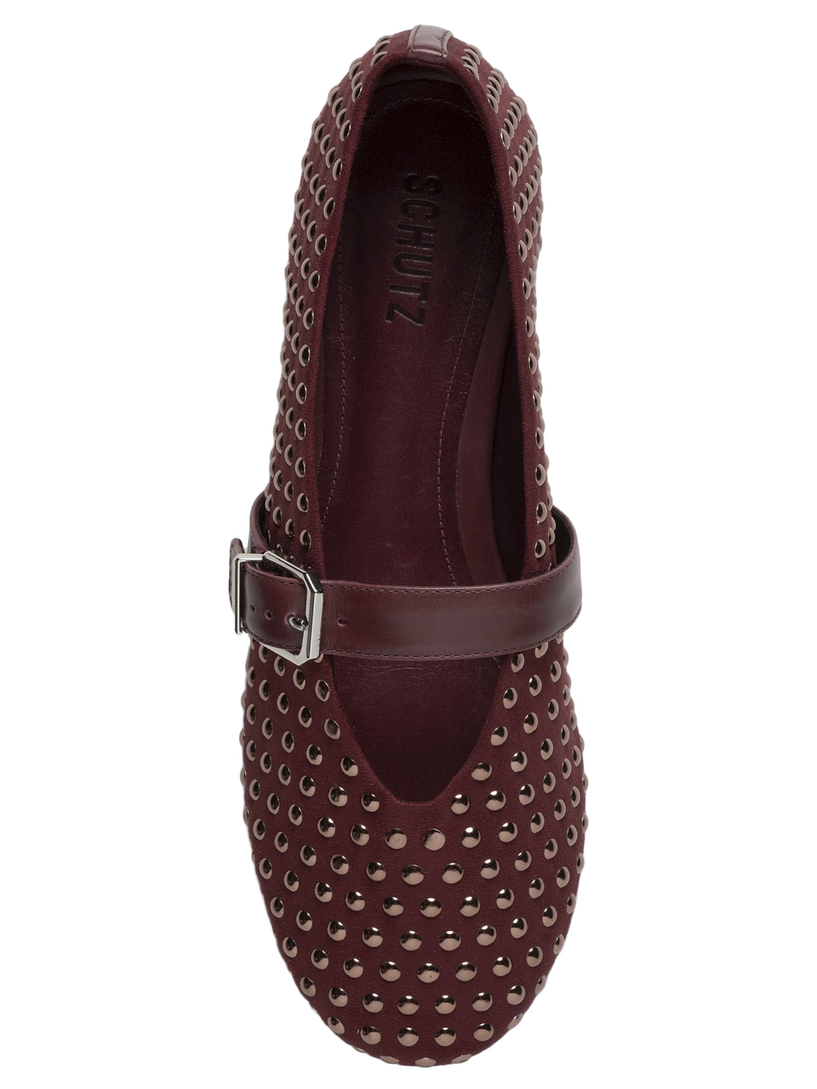 Sapatilha Feminina Bico Redondo Vinho Schutz