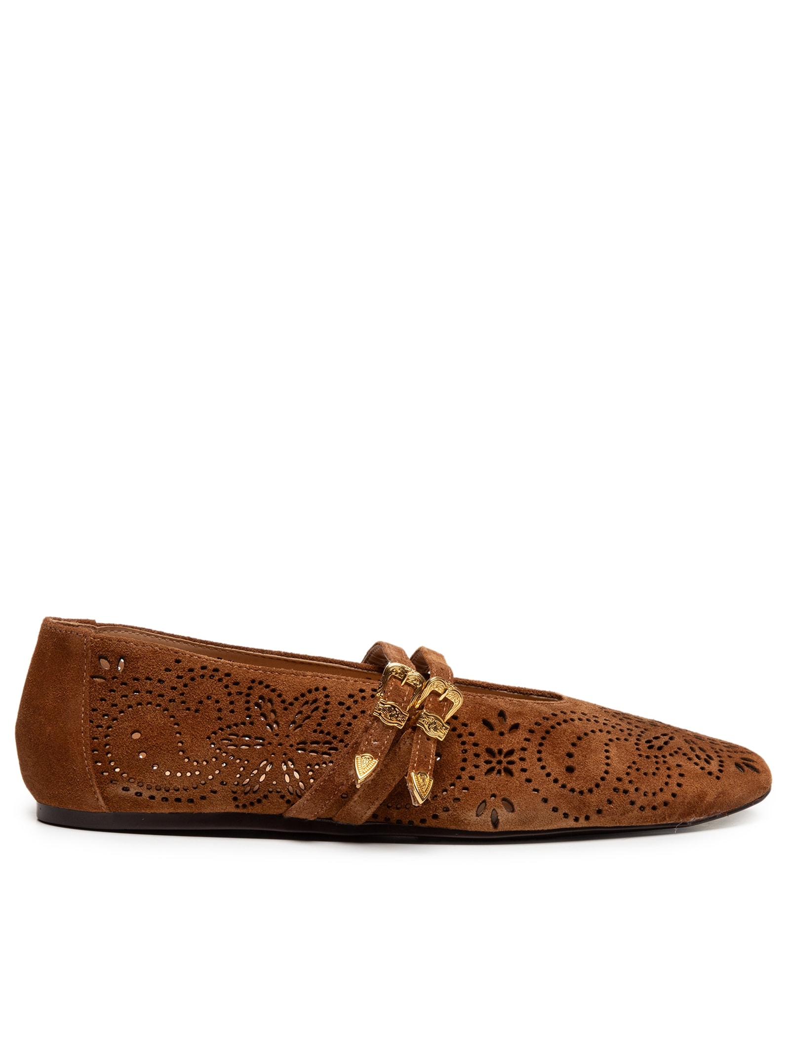 Luiza Barcelos Sapatilha Feminina Camurça Marrom - Main Image