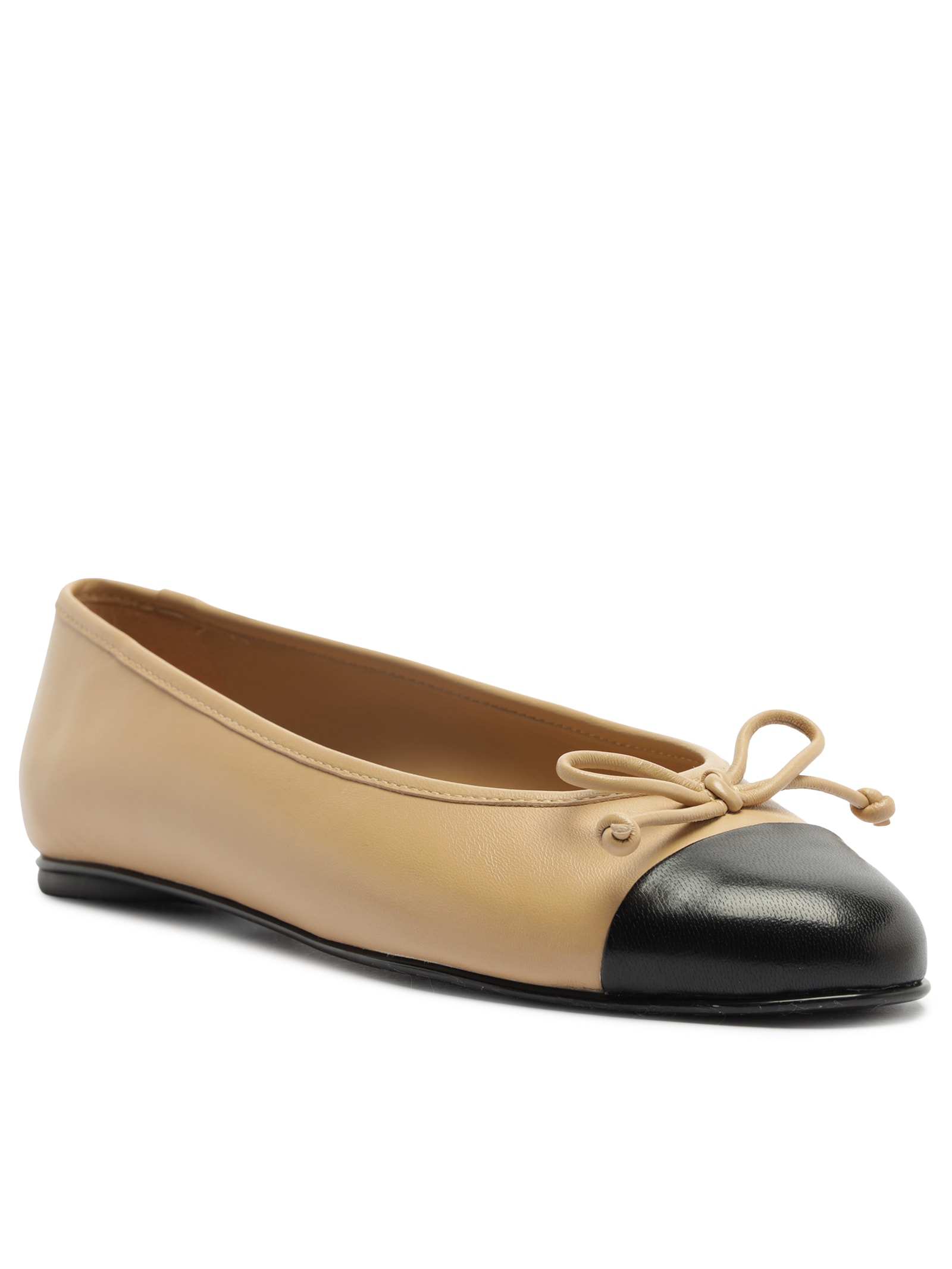 Sapatilha Feminina Couro Bico Redondo Laço Marrom Arezzo