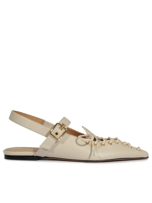 Sapatilha Feminina Sabrine Couro – Branco