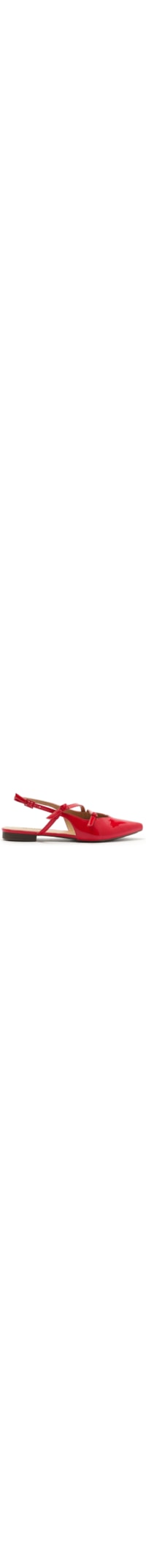Sapatilha Feminina Slingback Bico Fino Duas Tiras - Vermelho