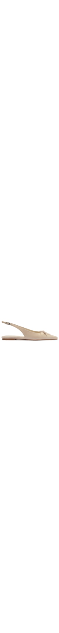 Sapatilha Feminina Slingback Cady Ballet Couro - Bege