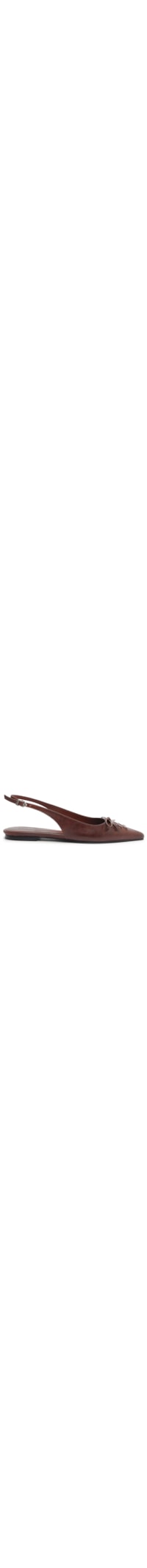 Sapatilha Feminina Slingback Cady Ballet Couro - Marrom