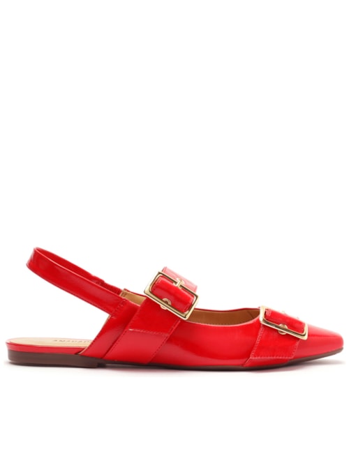 Sapatilha Feminina Slingback – Vermelho