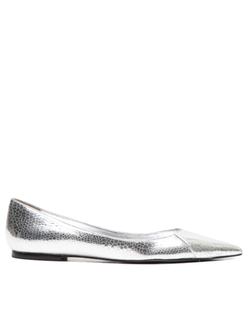 Sapatilha Feminina Snake Metal – Prata