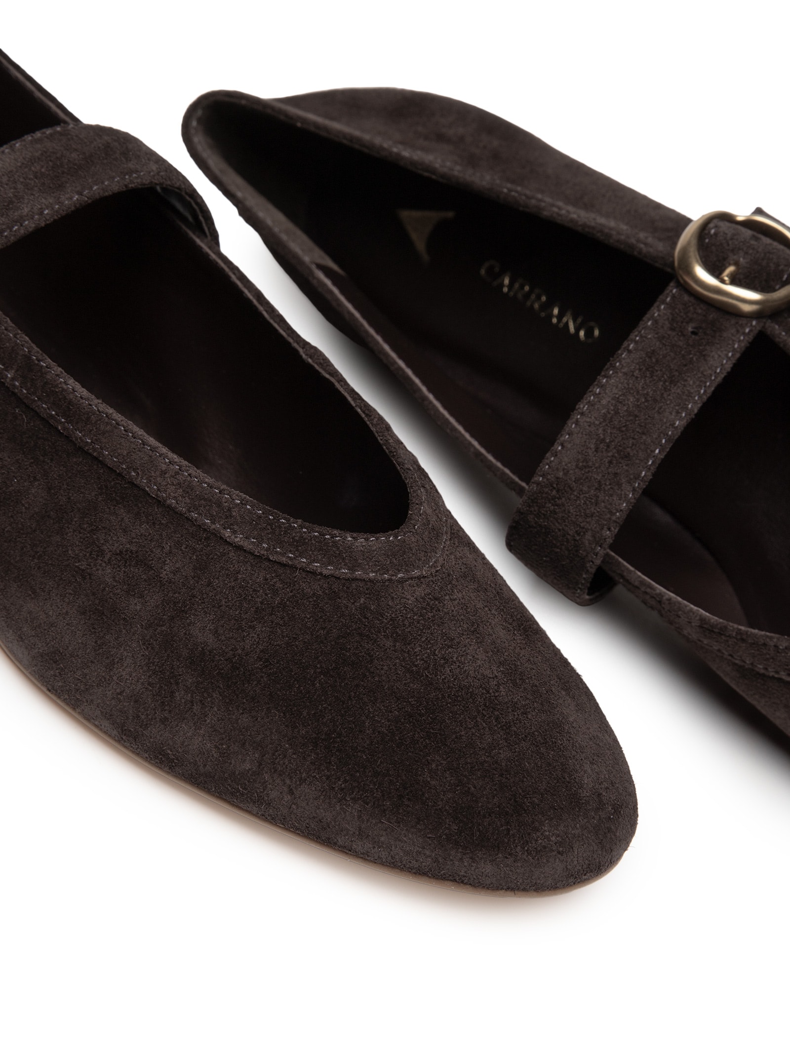 Sapatilha Feminina Suede Eco Leather Ganache Marrom Carrano