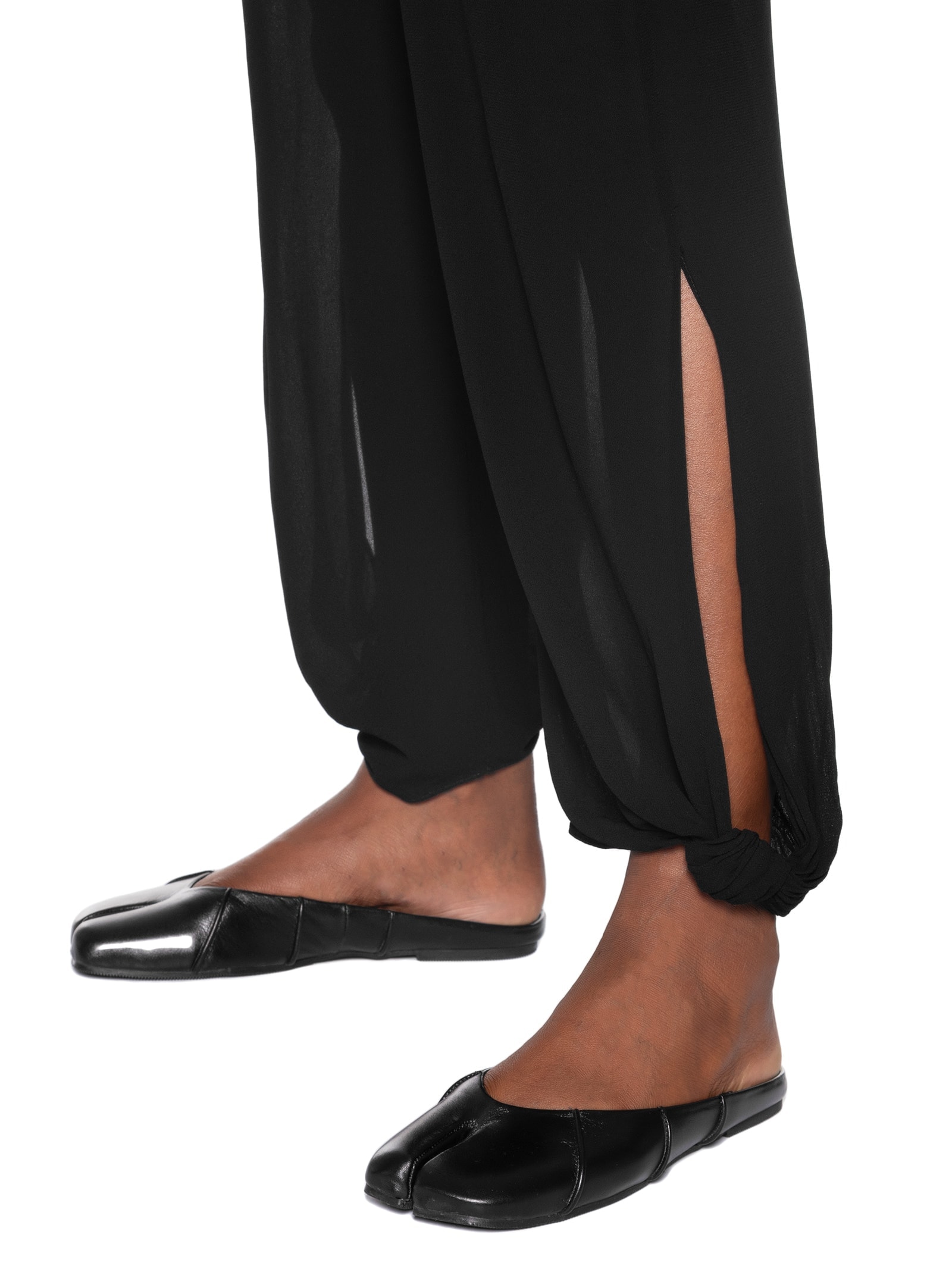 Sapatilha Feminina Tabi Em Couro Preto Market 33