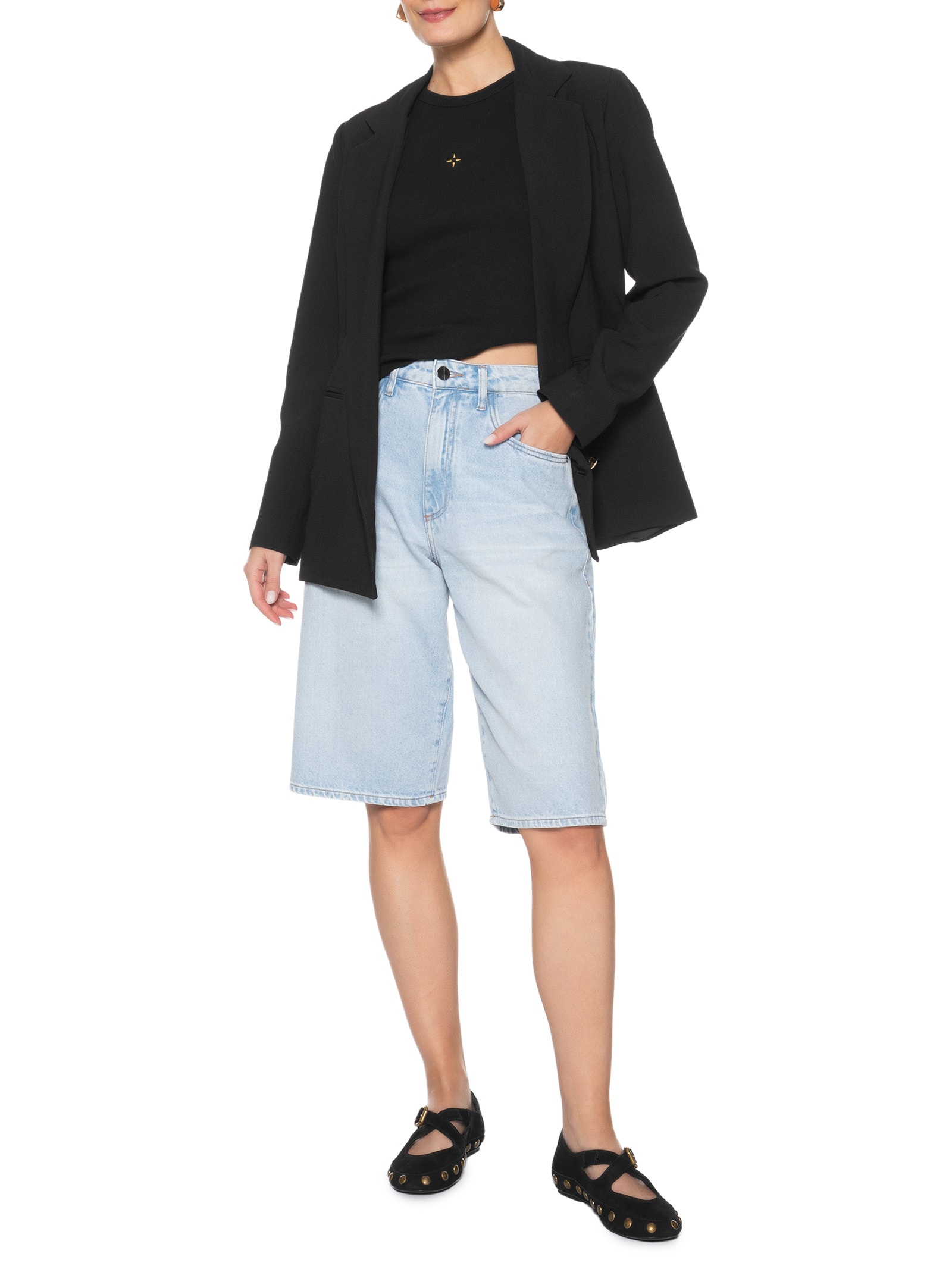 Sapatilha Feminina Tachas Preto Schutz