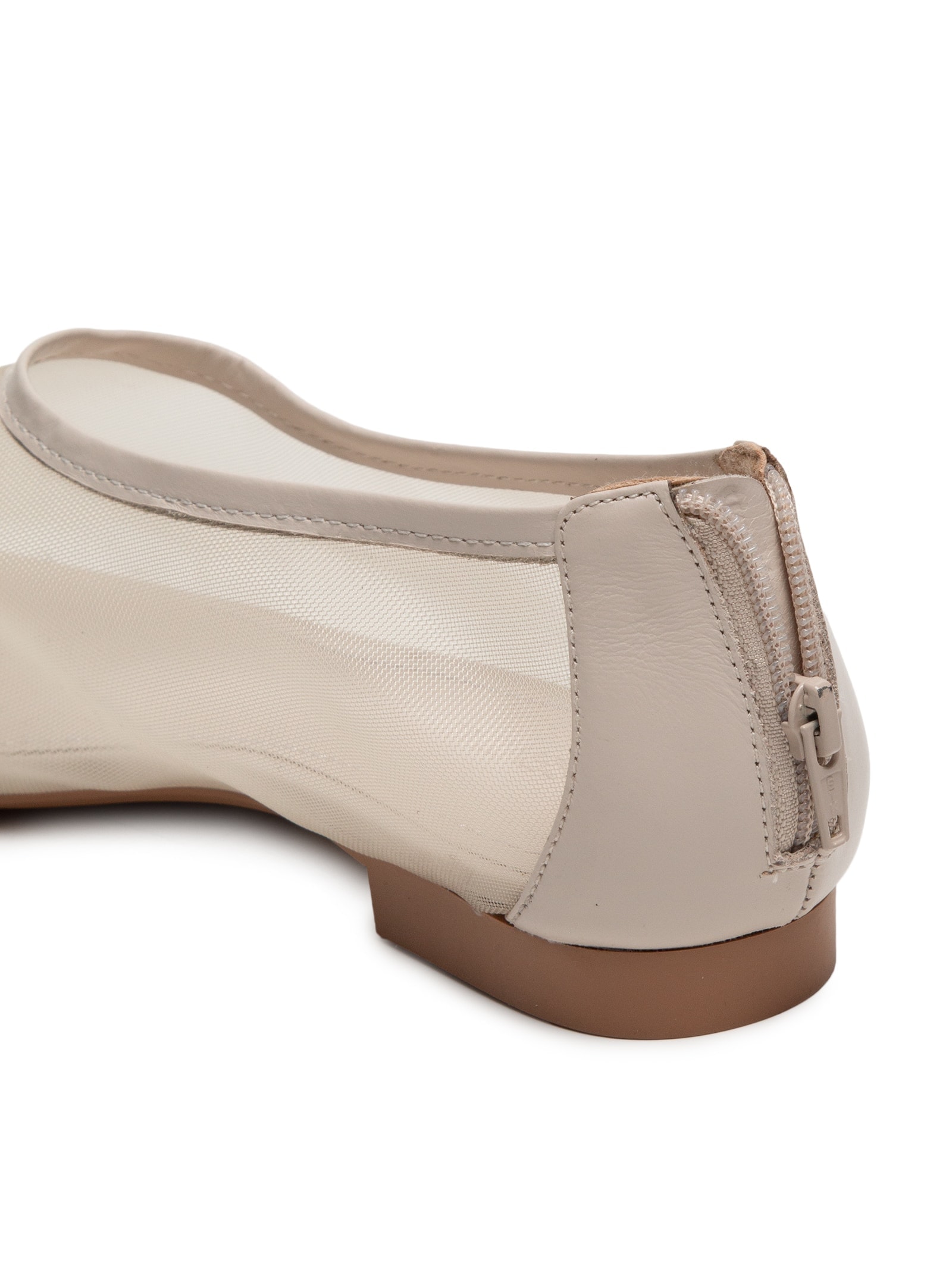 Sapatilha Feminina Tela Em Couro Off White '2Essential