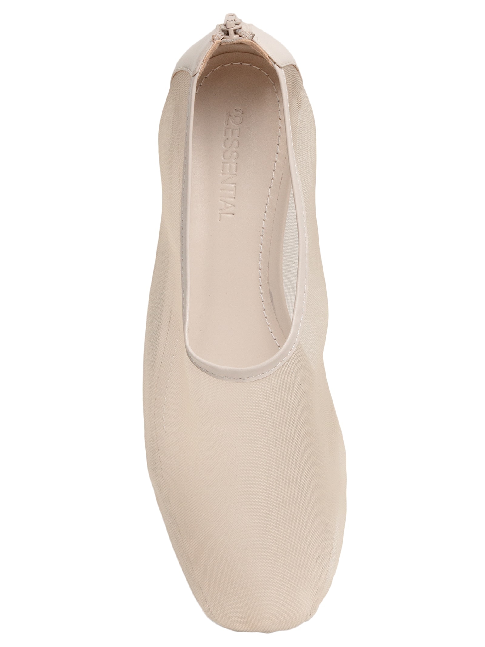 Sapatilha Feminina Tela Em Couro Off White '2Essential