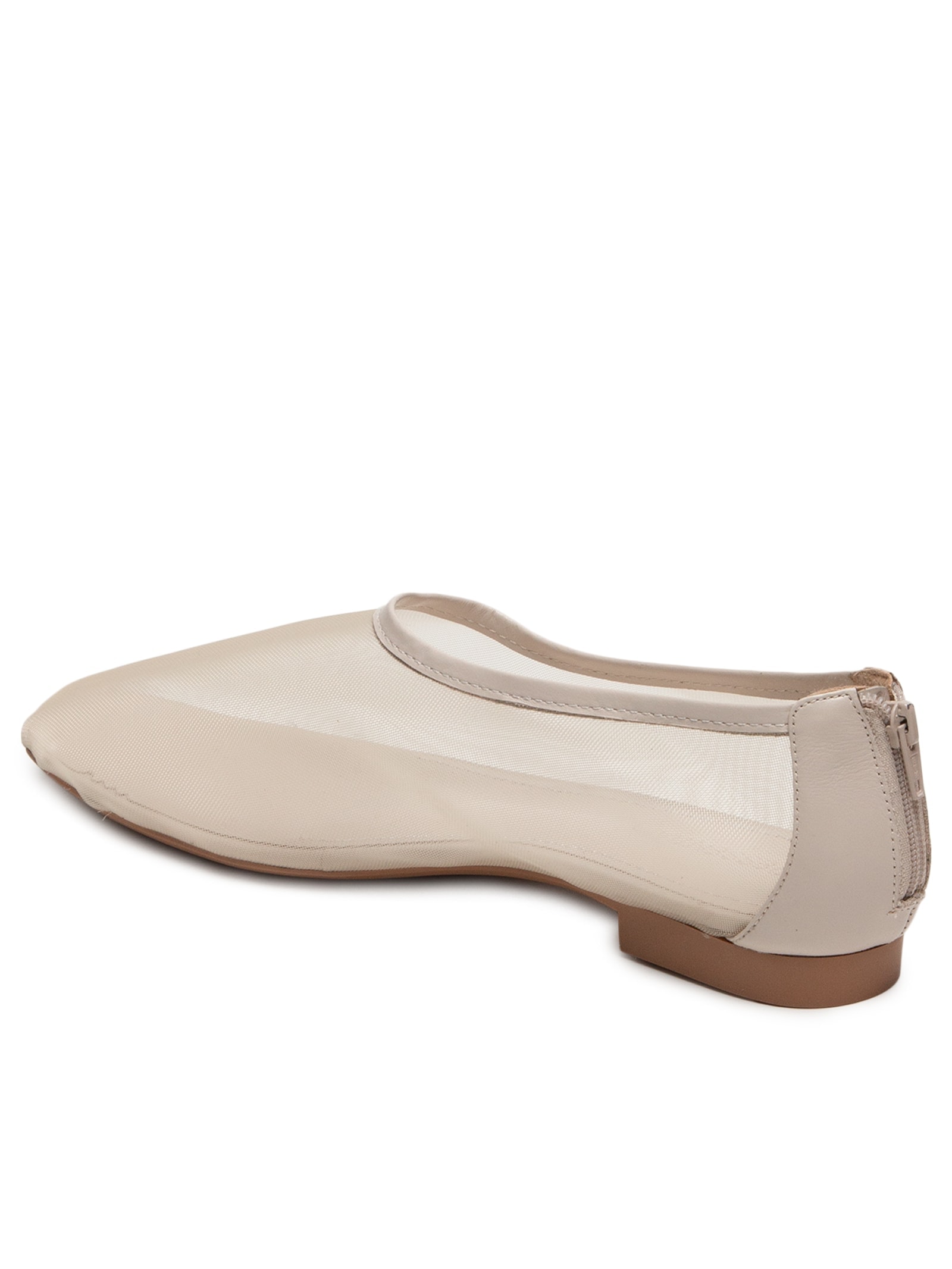 Sapatilha Feminina Tela Em Couro Off White '2Essential