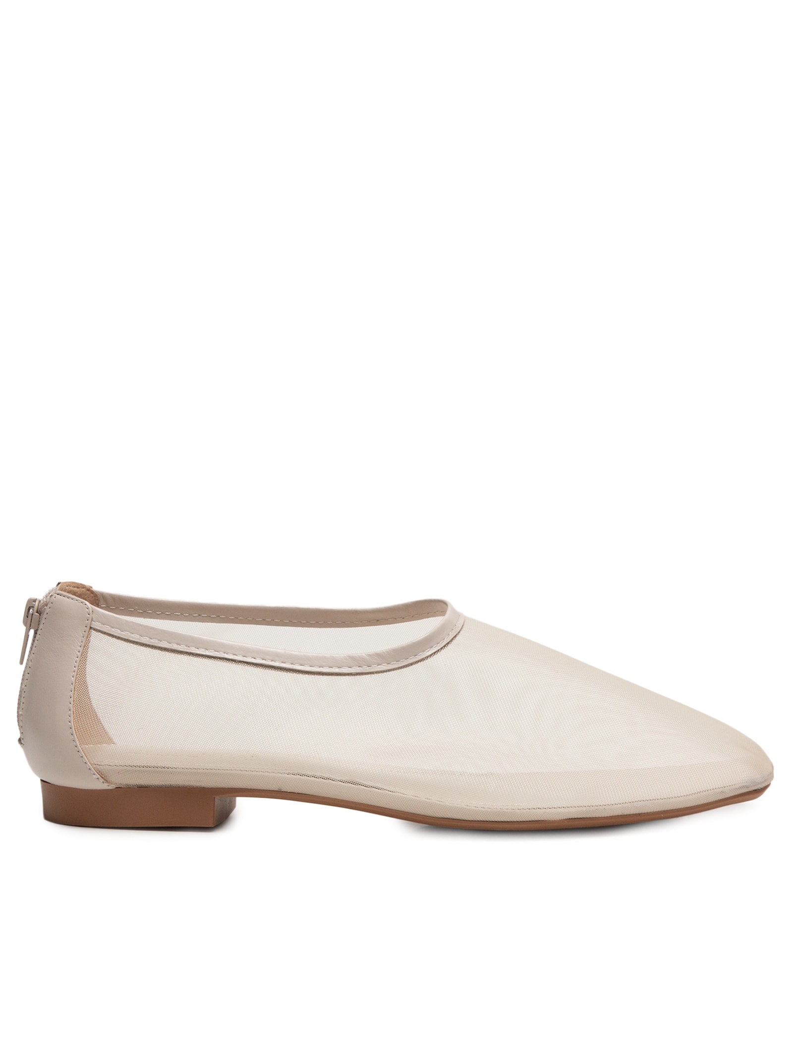 Sapatilha Feminina Tela Em Couro Off White '2Essential