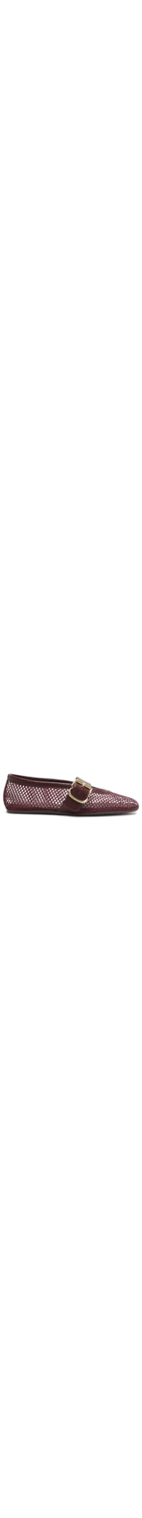 Sapatilha Feminina Tela Fivela Dourada - Vermelho