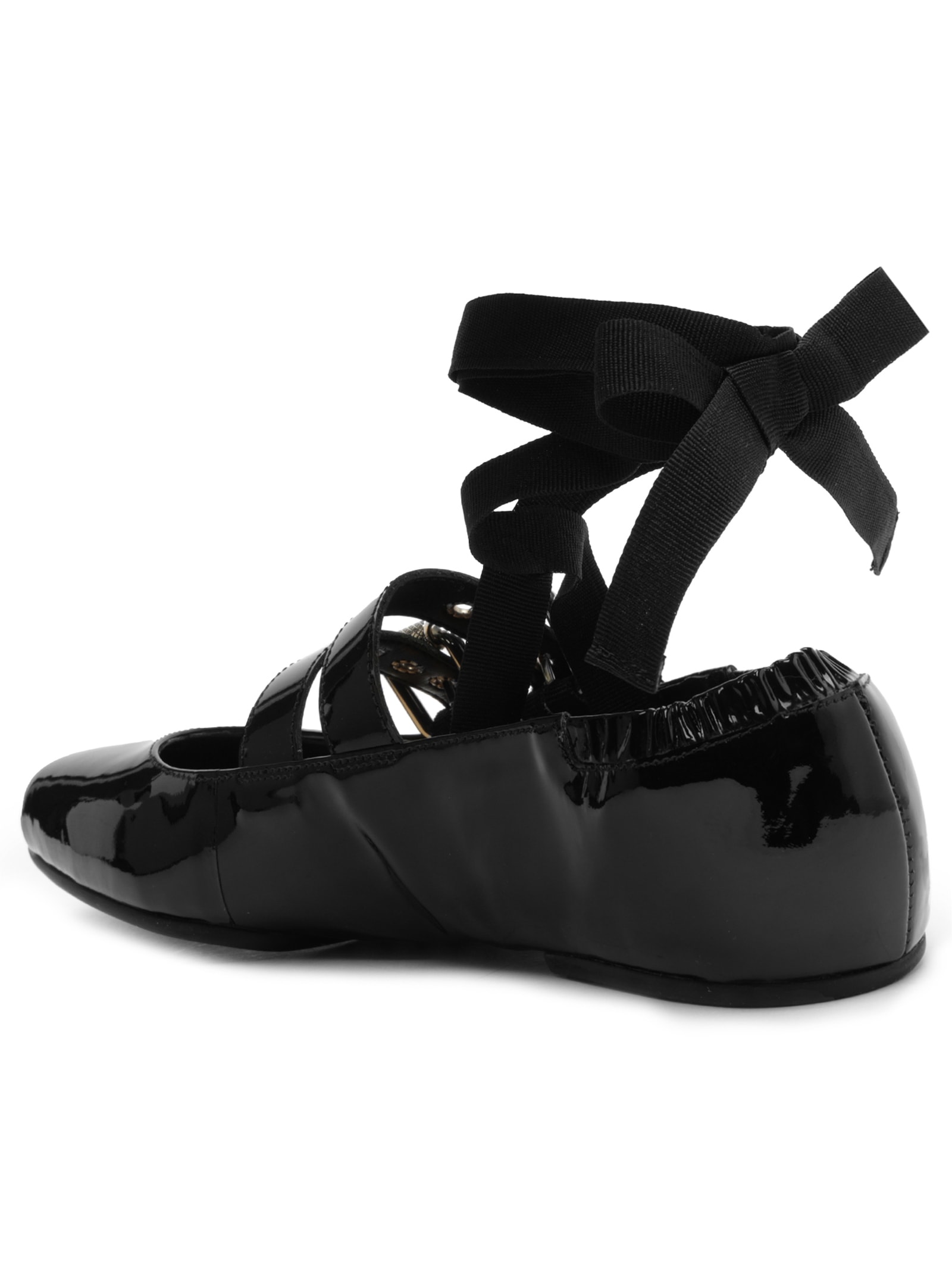 Sapatilha Raika Verniz Amarração Preto Schutz