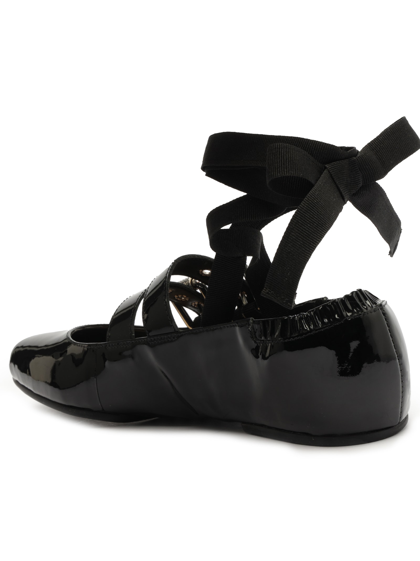 Sapatilha Raika Verniz Amarração Preto Schutz