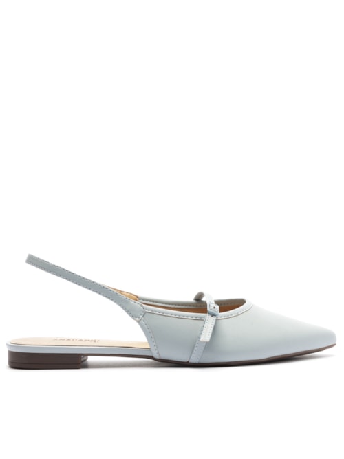 Sapatilha Slingback Bico Fino - Azul