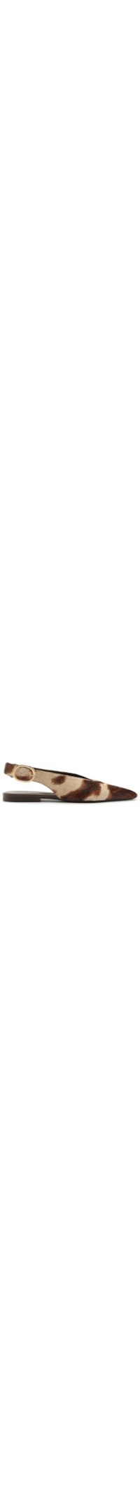 Sapatilha Slingback Bico Fino Fivela - Animal Print