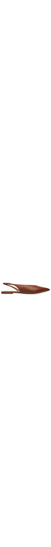 Sapatilha Slingback Couro - Marrom