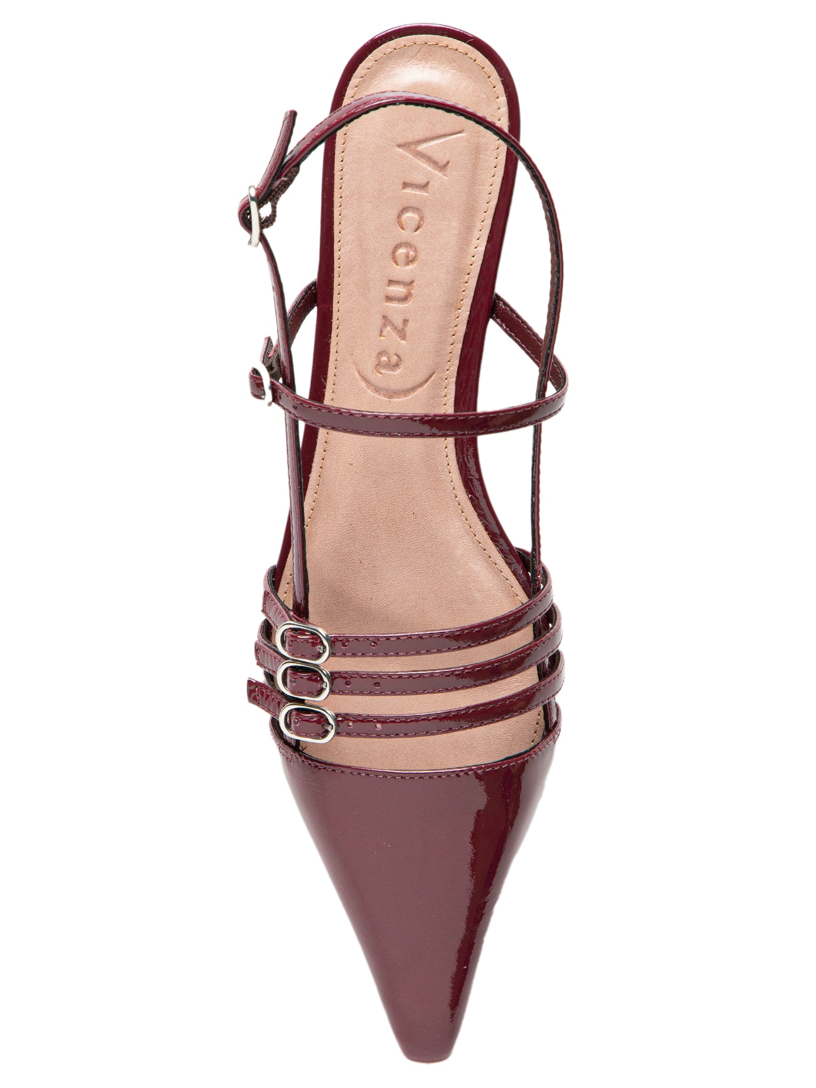 Vicenza - Sapatilha Slingback Verniz Show - Vinho
