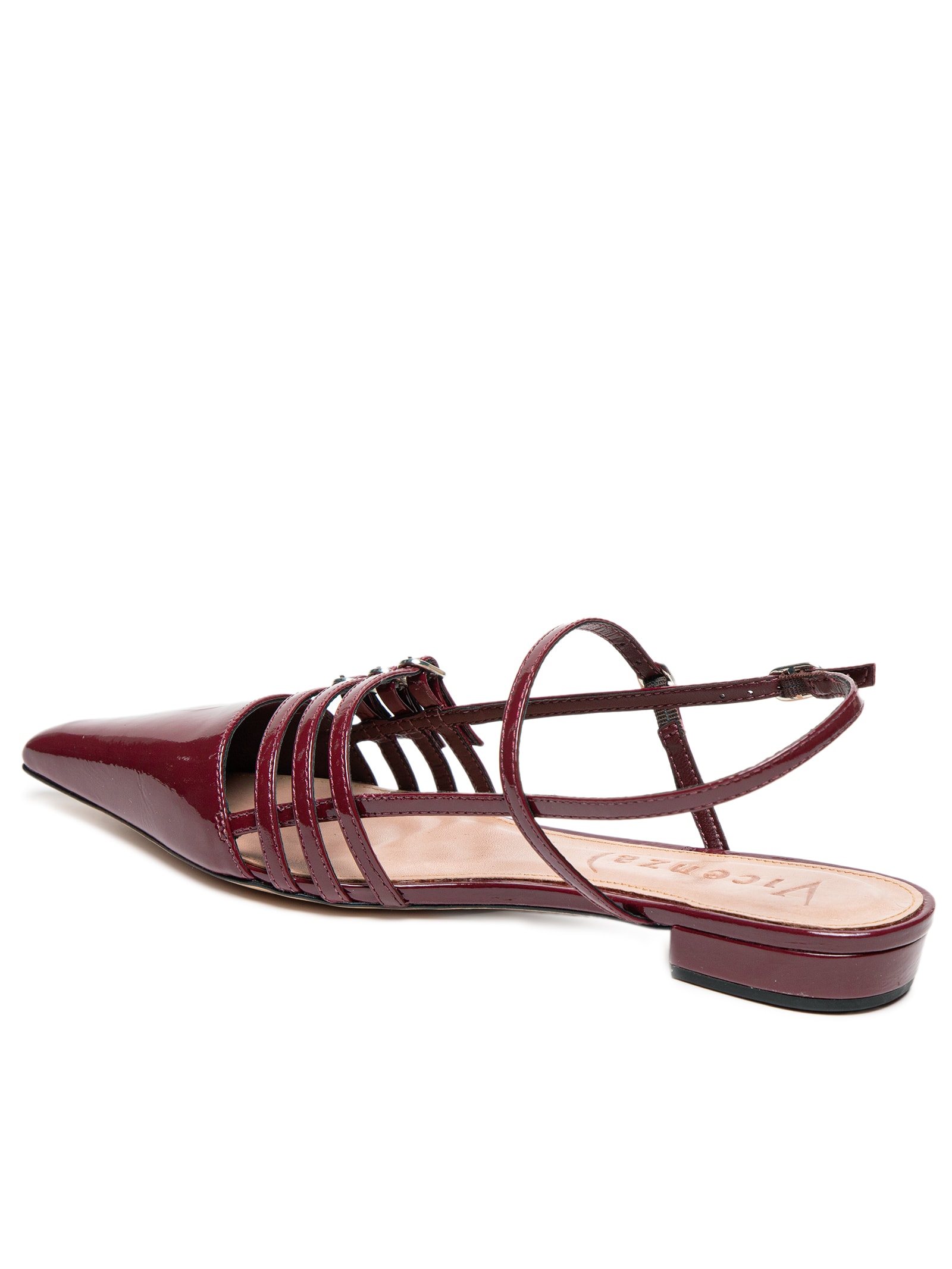 Vicenza - Sapatilha Slingback Verniz Show - Vinho