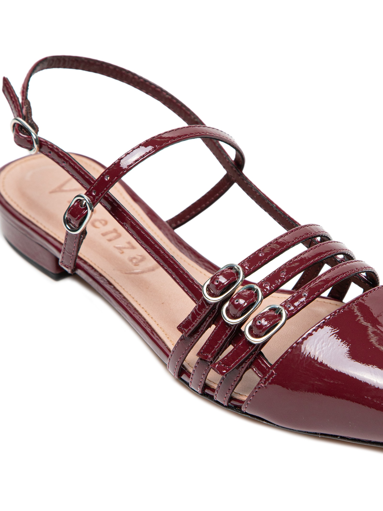 Vicenza - Sapatilha Slingback Verniz Show - Vinho