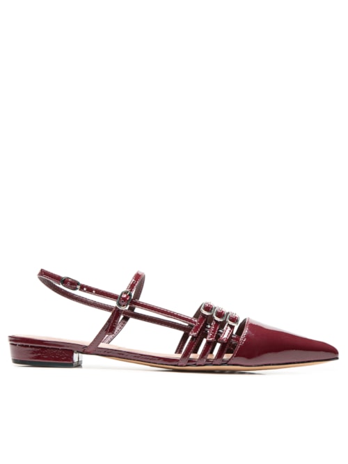 Sapatilha Slingback Verniz Show – Vinho