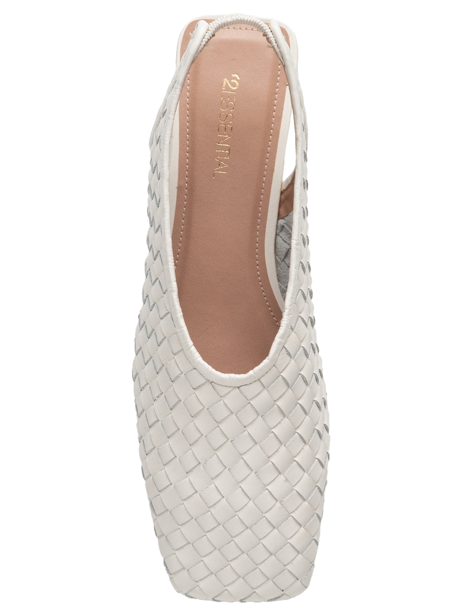 Sapatilha Tressê Em Couro Off White '2Essential