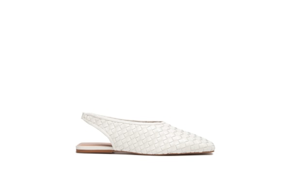 Sapatilha Tressê Em Couro - Off White