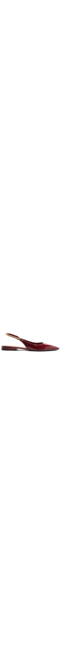 Sapatilha Verniz Slingback Corrente - Vinho