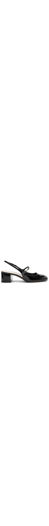Sapato Feminino Boneca Preto Verniz Slingback - Preto