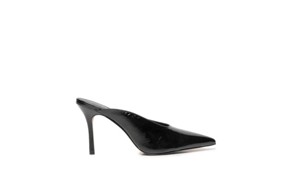 Sapato Feminino Couro Verniz Show - Preto