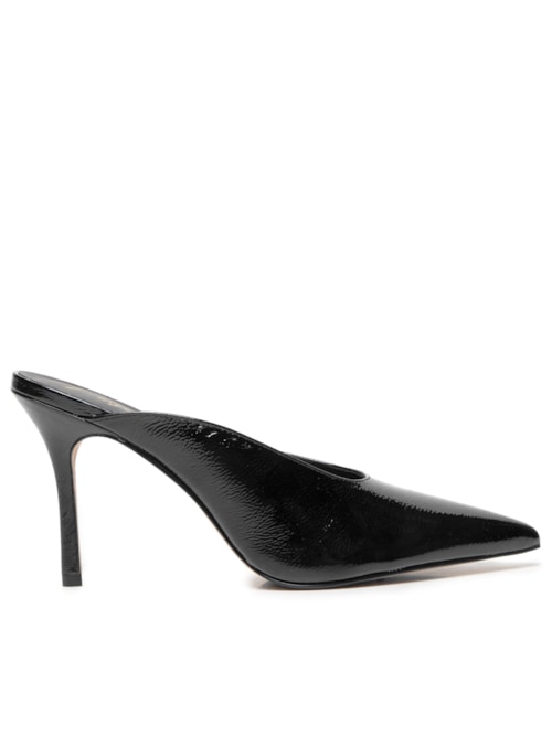 Sapato Feminino Couro Verniz Show - Preto