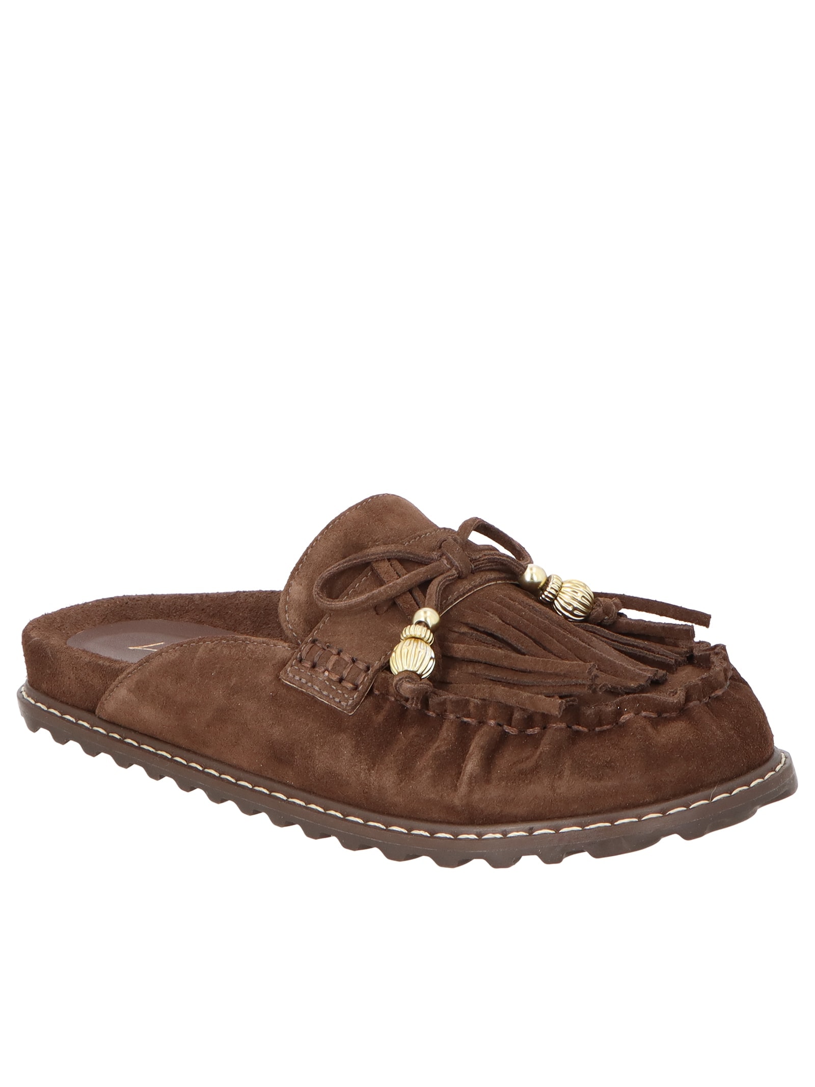 Sapato Feminino Mule Camurça Marrom Luiza Barcelos