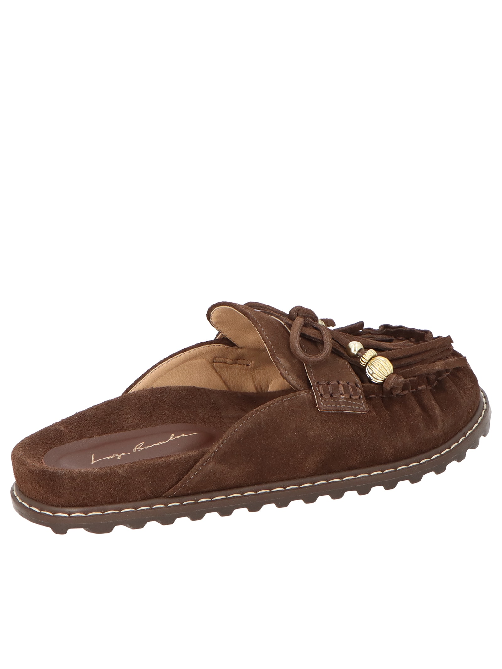 Sapato Feminino Mule Camurça Marrom Luiza Barcelos