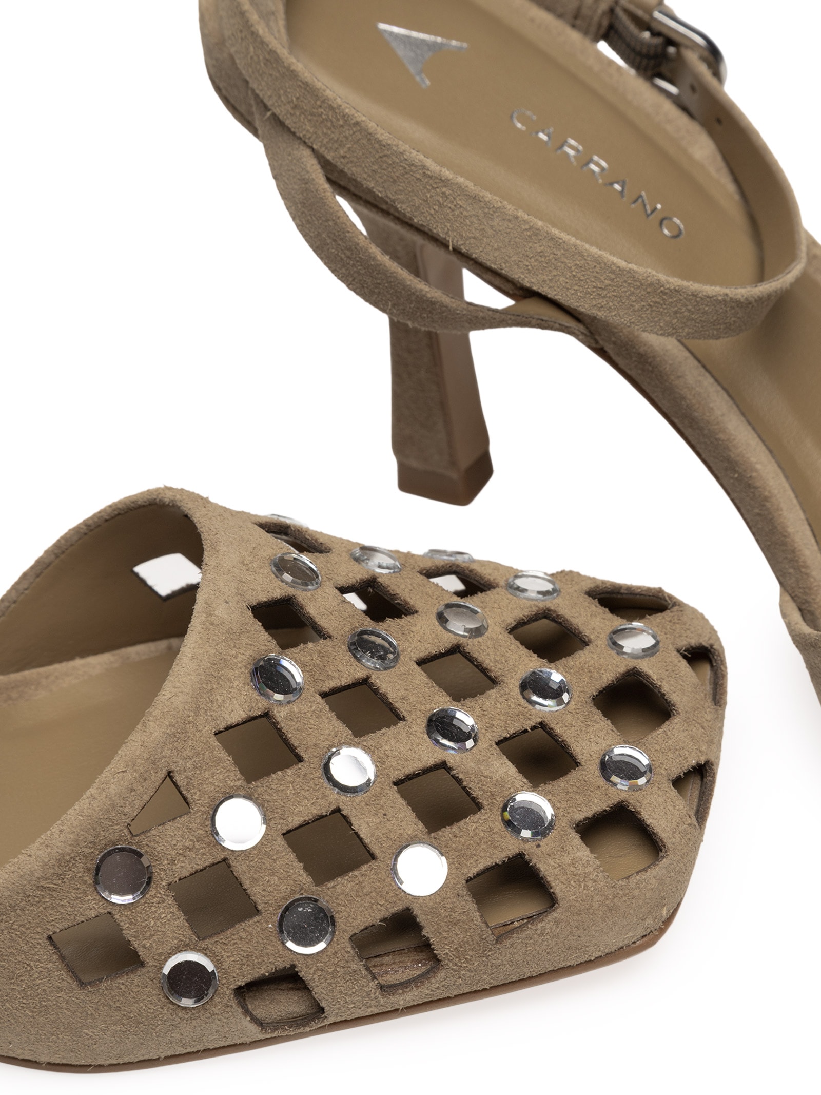 Sapato Feminino Pump Salto Alto Suede Almond Bege Carrano
