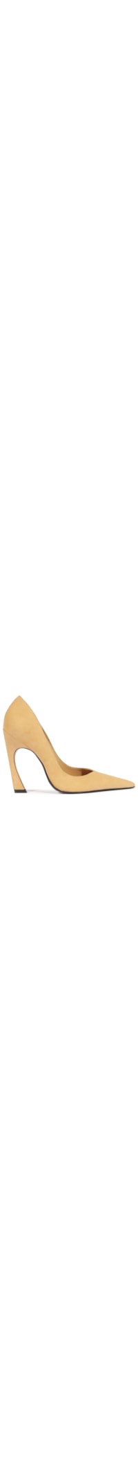 Sapato Feminino Scarpin Camurça Cabra - Amarelo