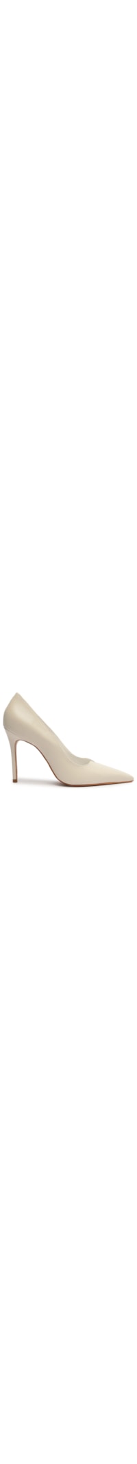 Sapato Feminino Scarpin Salto Alto Ines Couro - Off White