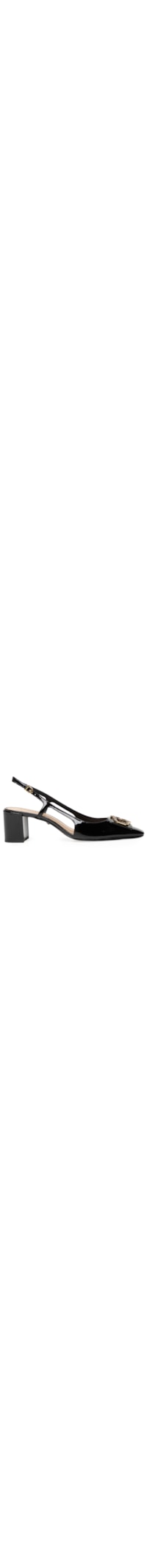 Sapato Feminino Slingback Verniz - Preto