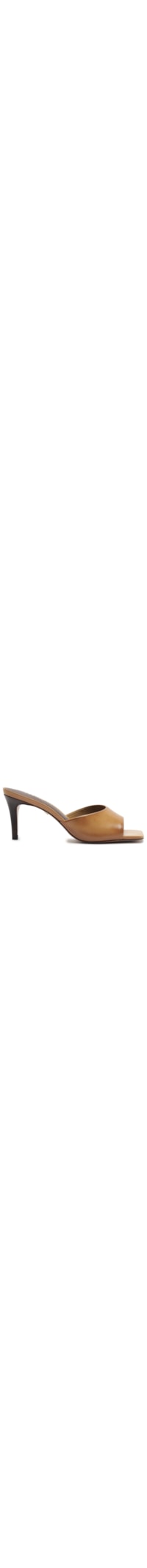 Sapato Feminino Tamanco Couro Salto Fino - Marrom