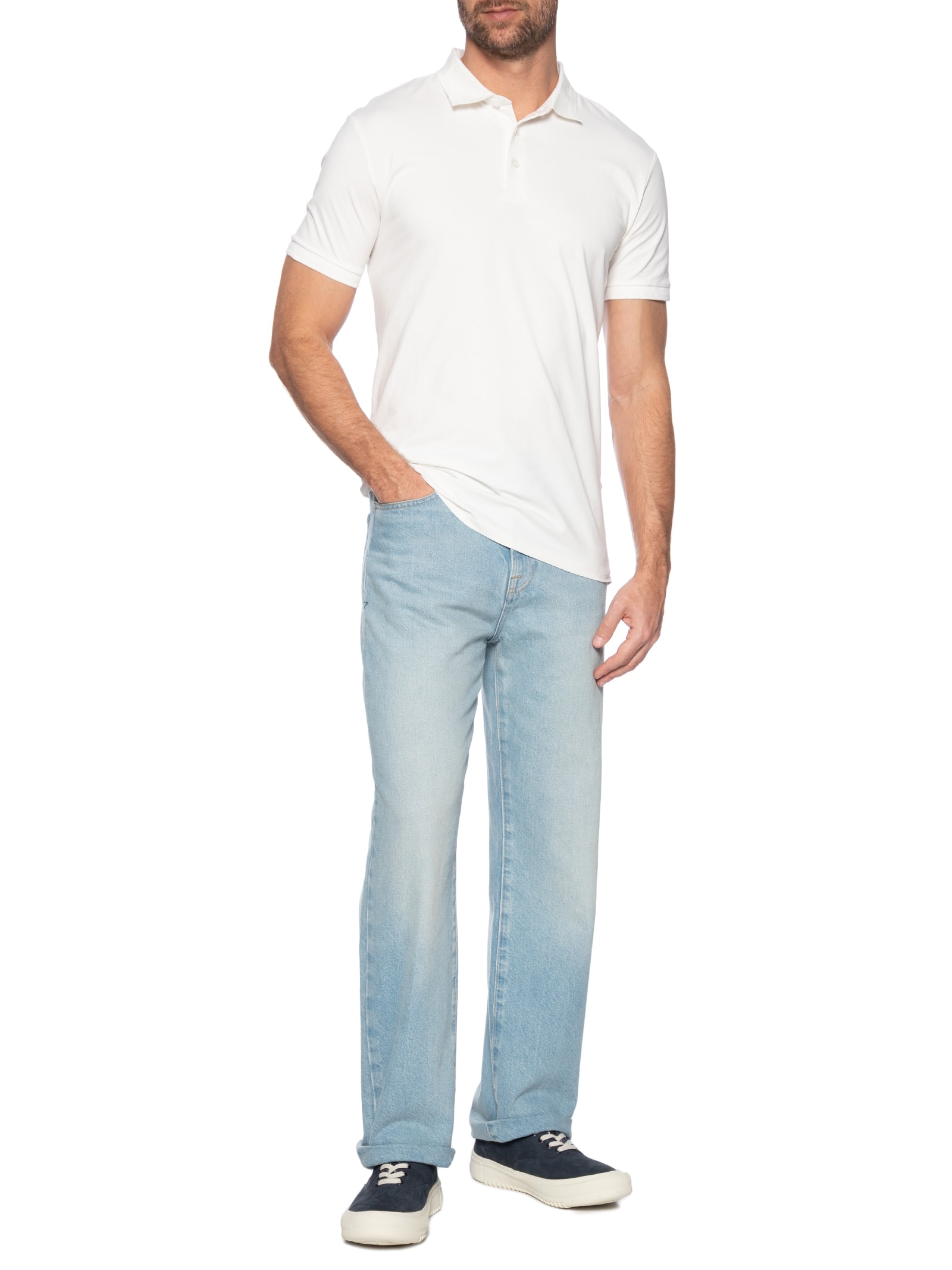 Sapato Masculino Casual Em Couro Legítimo Azul '2 Essential
