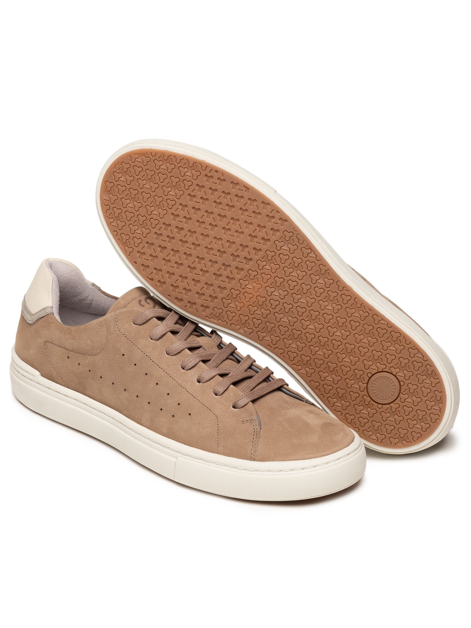 Sapato Masculino Casual Em Couro Legítimo Bege '2 Essential