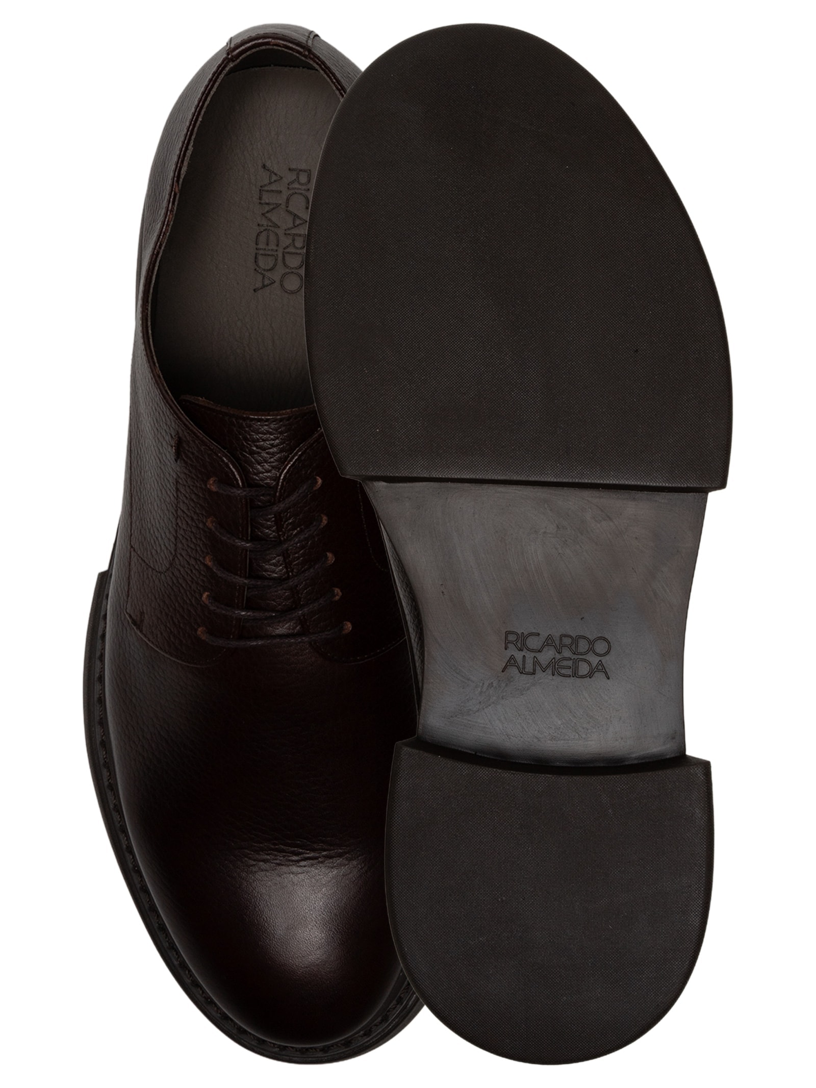 Sapato Masculino Derby Block Em Couro Floater Marrom Ricardo Almeida