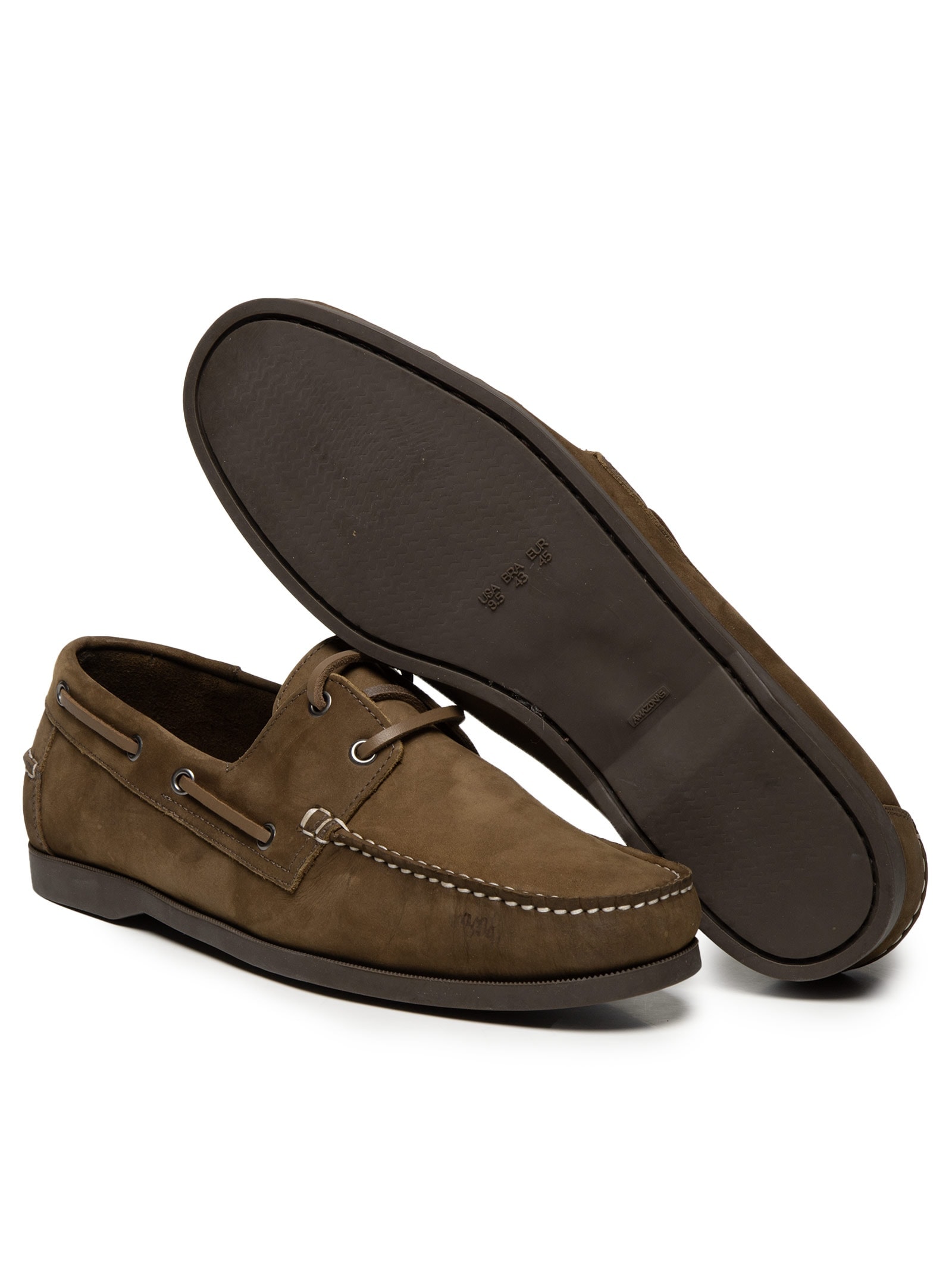 Sapato Masculino Dockside Náutico Em Suede Marrom '2 Essential