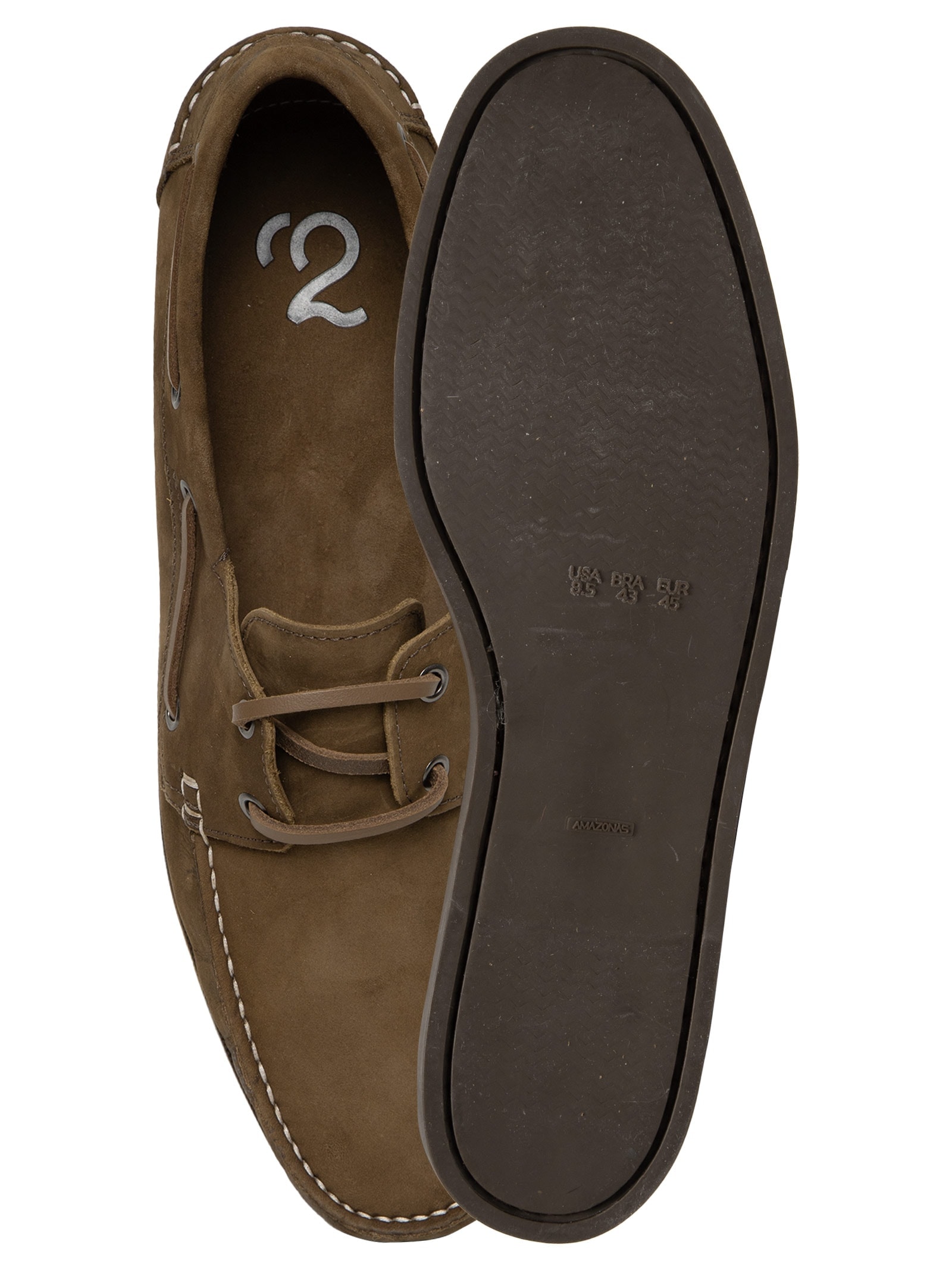 Sapato Masculino Dockside Náutico Em Suede Marrom '2 Essential