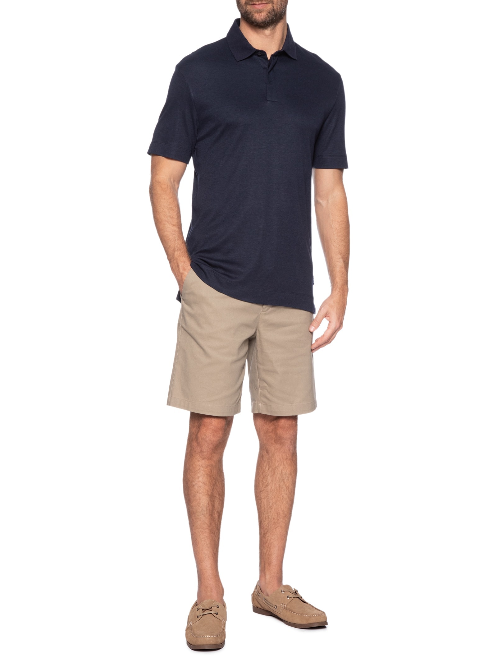 Sapato Masculino Dockside Náutico Suede Bege '2 Essential