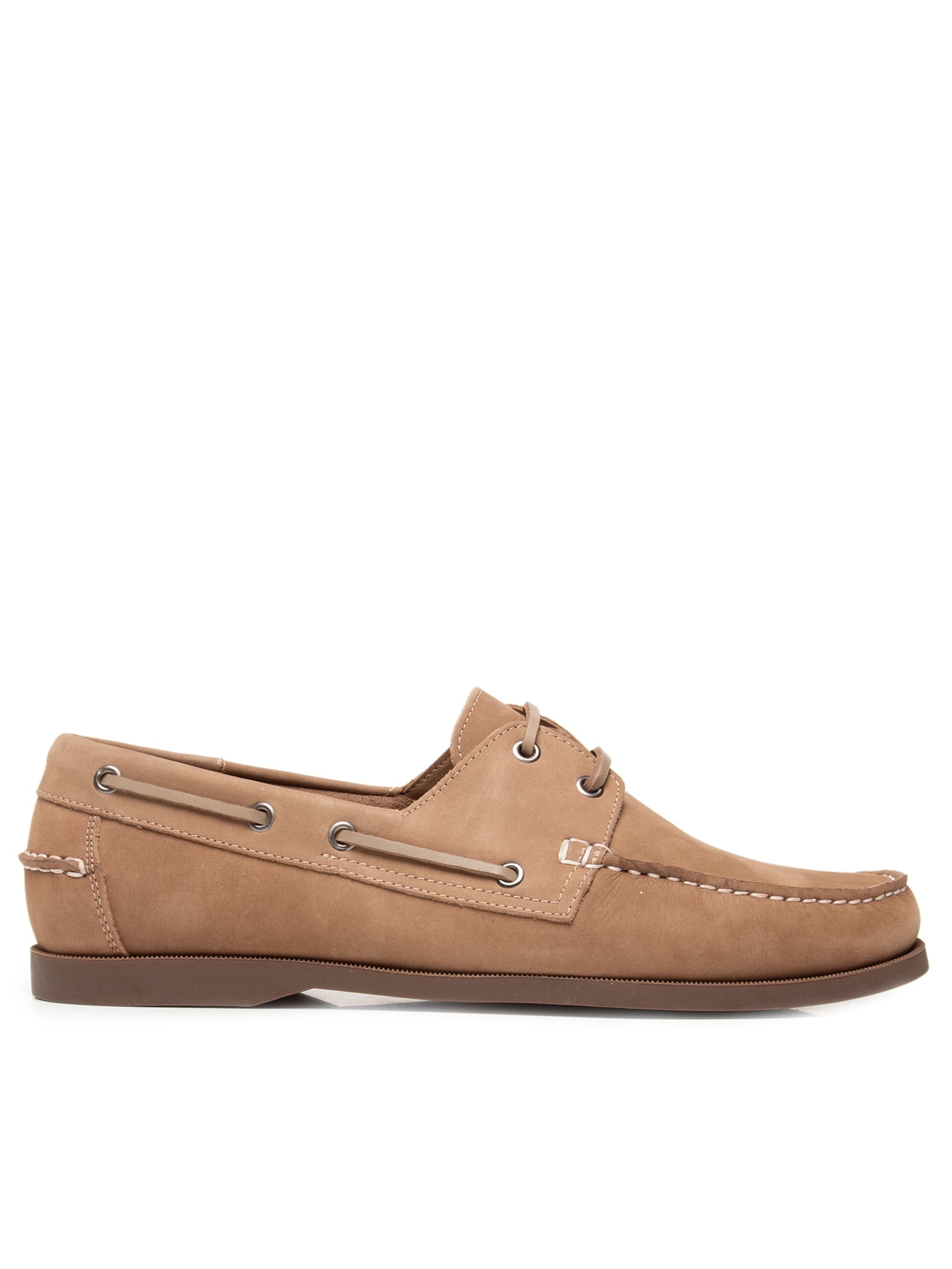 Sapato Masculino Dockside Náutico Suede Bege '2 Essential