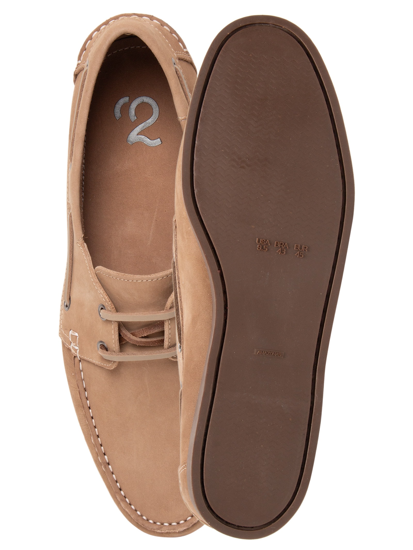Sapato Masculino Dockside Náutico Suede Bege '2 Essential