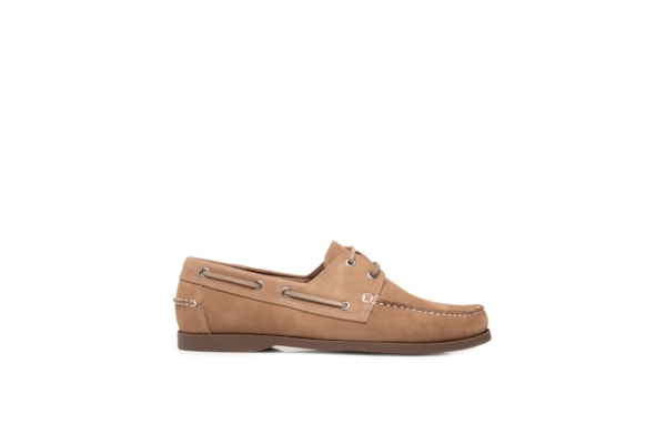 Sapato Masculino Dockside Náutico Suede - Bege