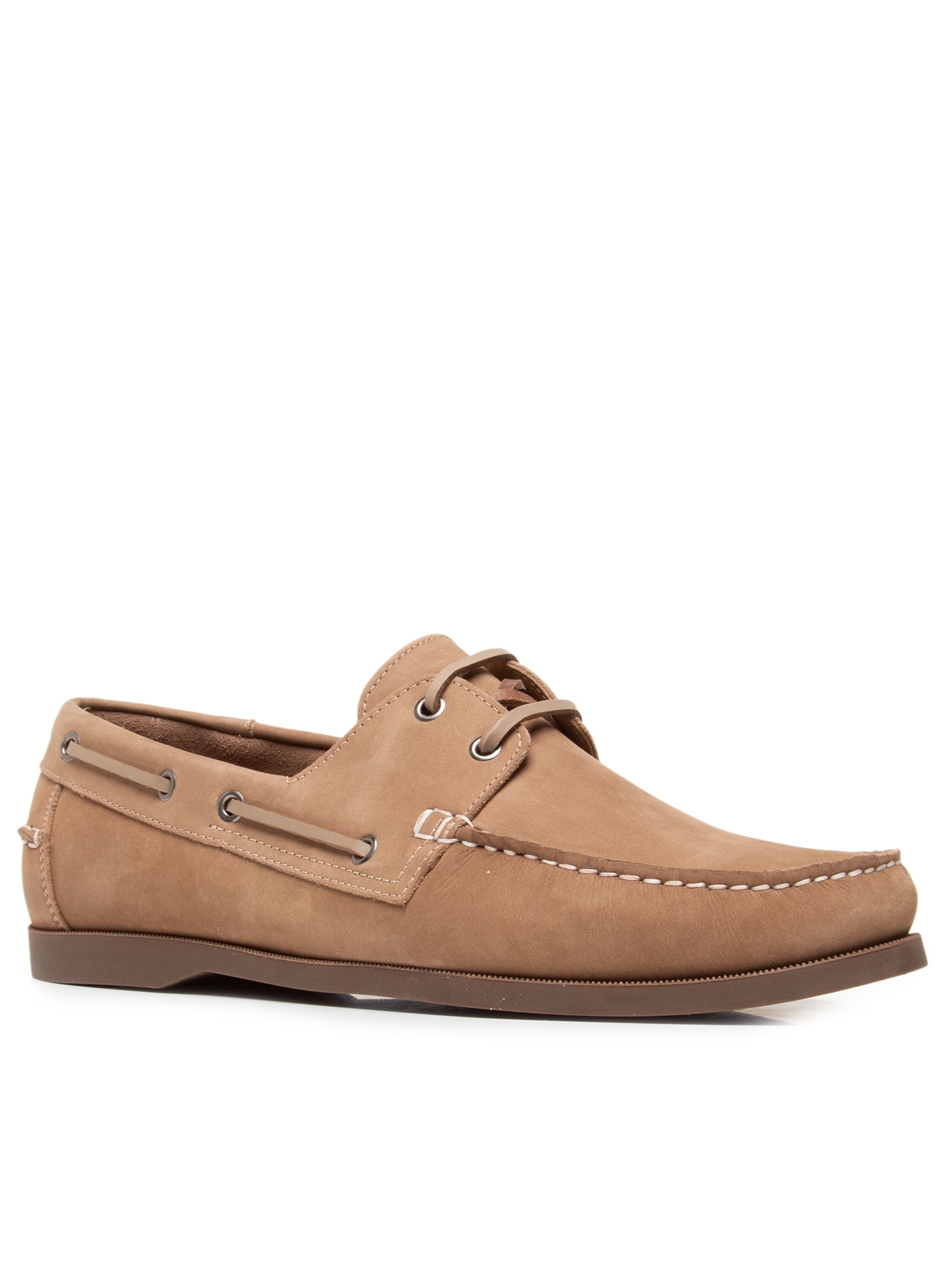 Sapato Masculino Dockside Náutico Suede Bege '2 Essential